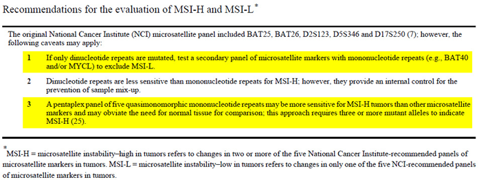 2004年修订版Bethesda指南 J Natl Cancer Inst._微卫星不稳定（MSI）检测的位点如何选择？_腾博会官网基因